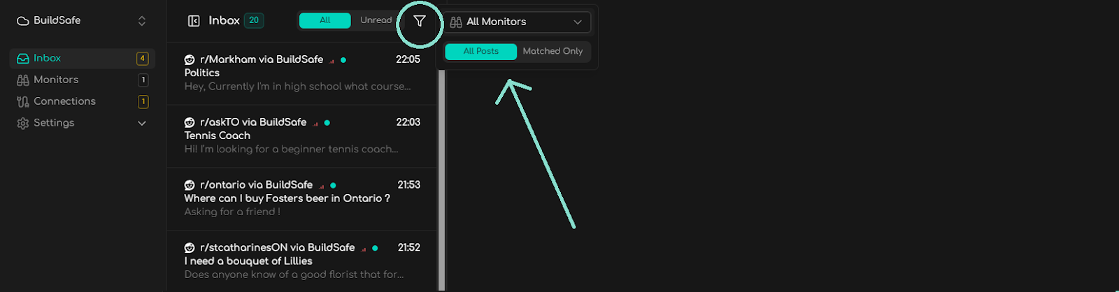 How to see non-matched posts.