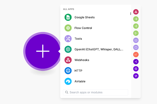 Creating a webhook in Make.