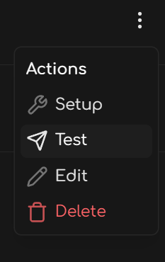 Triggering a test over the Connection in Advite.
